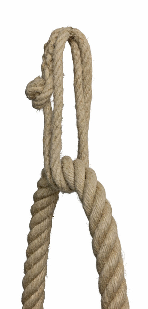 € 65,00
Fokkeschootknoop om touwlamp mee op te hangen.
Gemaakt van 4-strengs vlasvezeltouw Ø 10 mm.